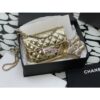 Replica Chanel 24C Vintage Logo Quilted Lambskin Shoulder Bag AS4596 Purple