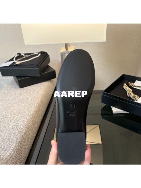 Replica Chanel 25A Lambskin Mary Jane Pumps with Camellia Flower Detail and Patent Toe G46200 11