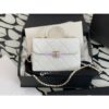Replica Chanel 22 Handbag Shiny Calfskin & Gold Metal AS4486 White 2