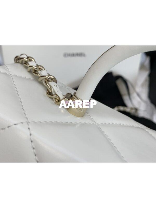 Replica Chanel Shiny Calfskin Small Box Bag AS4469 White 4