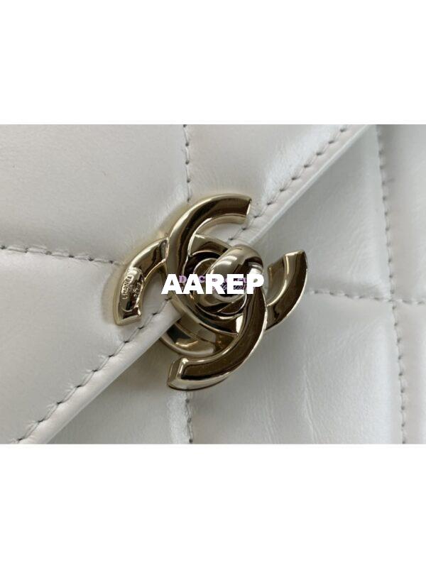 Replica Chanel Shiny Calfskin Small Box Bag AS4469 White 5