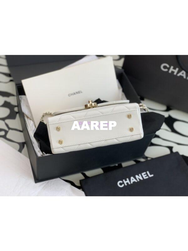 Replica Chanel Shiny Calfskin Small Box Bag AS4469 White 7