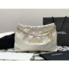 Replica Chanel 24C Star Handbag AS4579 Lambskin Gold hardware White Black Lacquered 2