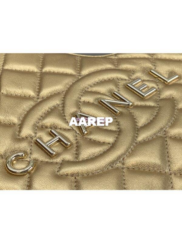 Replica Chanel 24C Star Handbag AS4579 Metallic Lambskin Gold hardware Gold 5