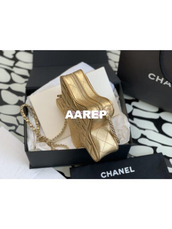 Replica Chanel 24C Star Handbag AS4579 Metallic Lambskin Gold hardware Gold 6