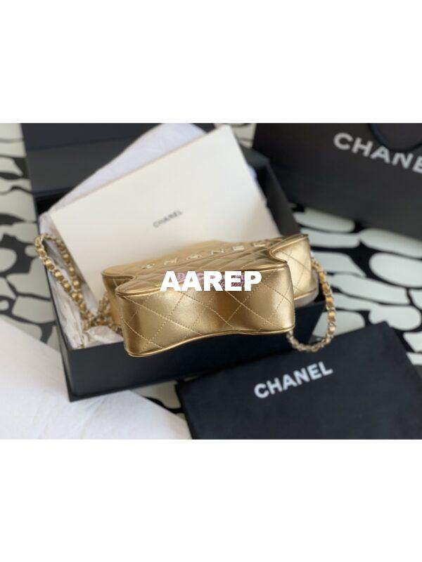 Replica Chanel 24C Star Handbag AS4579 Metallic Lambskin Gold hardware Gold 8