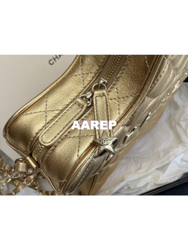 Replica Chanel 24C Star Handbag AS4579 Metallic Lambskin Gold hardware Gold 9