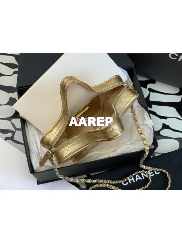 Replica Chanel 24C Star Handbag AS4579 Metallic Lambskin Gold hardware Gold 10