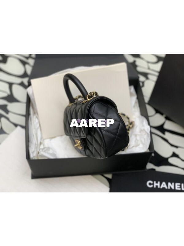 Replica Chanel Bag With Top Handle in Lambskin AS4569 Black 5