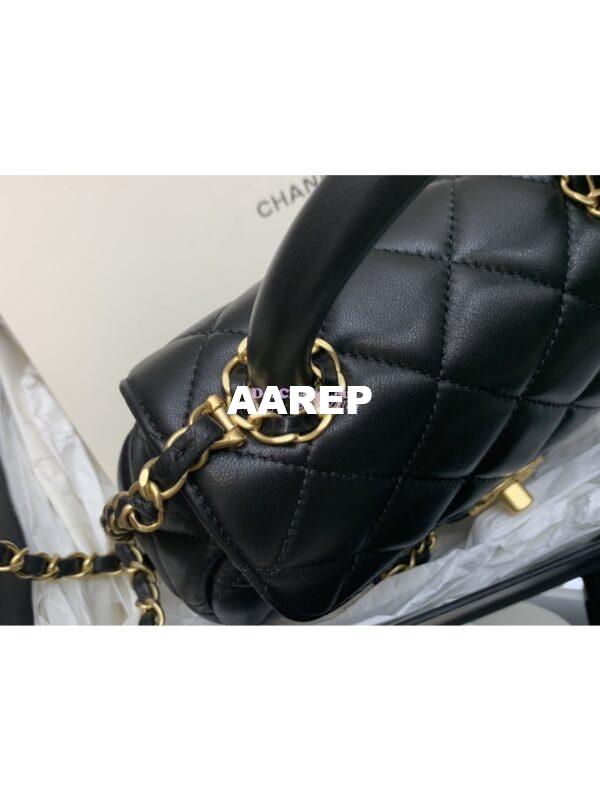 Replica Chanel Bag With Top Handle in Lambskin AS4569 Black 7