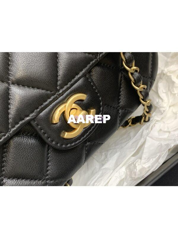 Replica Chanel Bag With Top Handle in Lambskin AS4569 Black 8