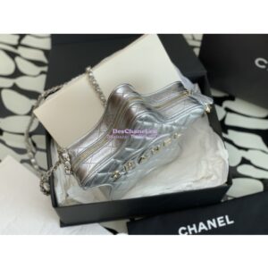 Replica Chanel 24C Star Handbag AS4579 Metallic Lambskin Gold hardware Silver 2