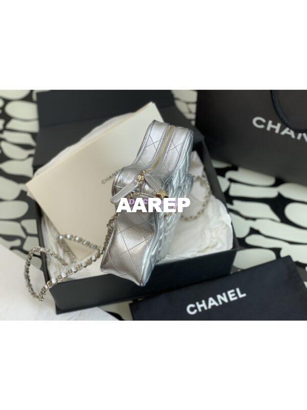 Replica Chanel 24C Star Handbag AS4579 Metallic Lambskin Gold hardware Silver 4