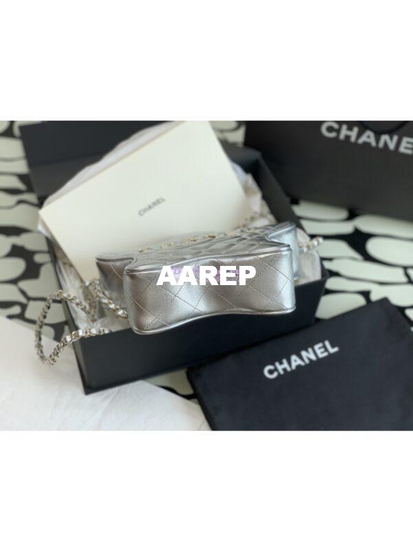 Replica Chanel 24C Star Handbag AS4579 Metallic Lambskin Gold hardware Silver 6