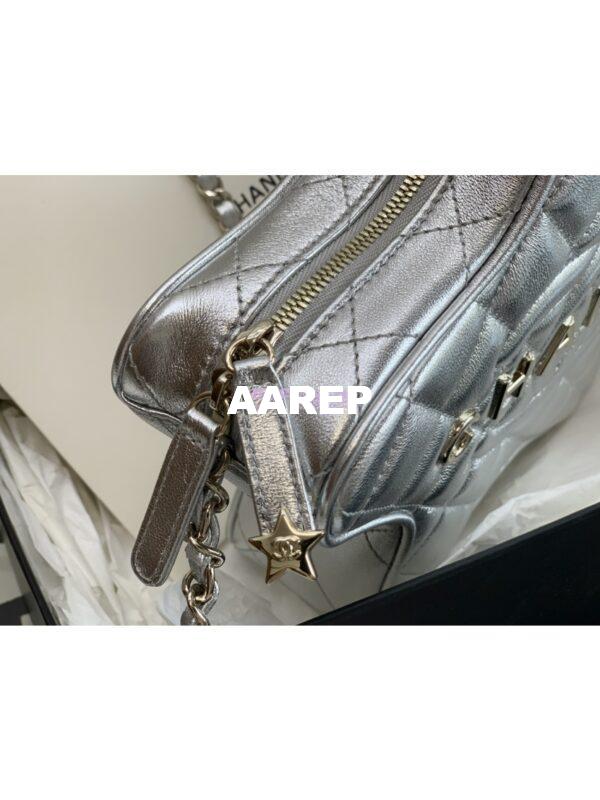 Replica Chanel 24C Star Handbag AS4579 Metallic Lambskin Gold hardware Silver 8