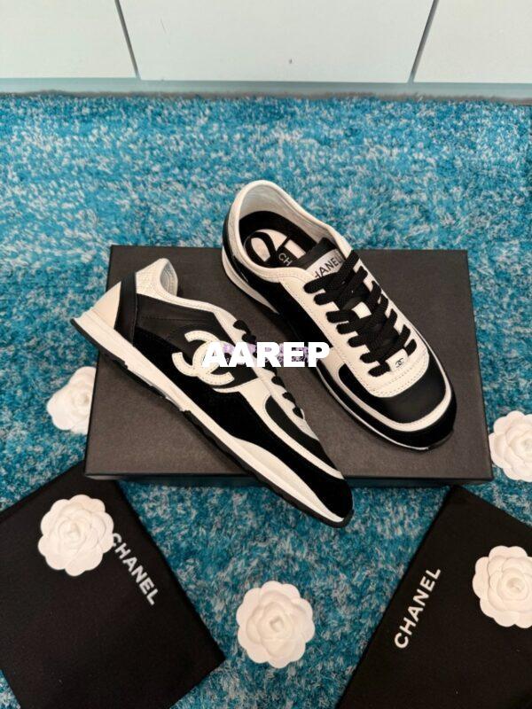 Replica Chanel 25P Trainer in Calfskin & Suede Calfskin G46372 T01 3