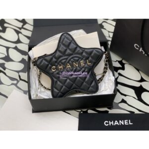 Replica Chanel 24C Star Handbag AS4579 Lambskin Gold hardware Black