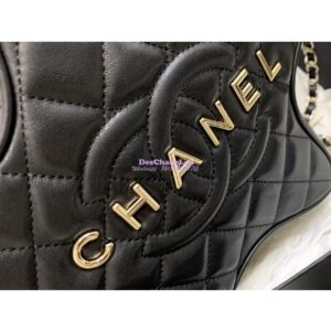 Replica Chanel 24C Star Handbag AS4579 Lambskin Gold hardware Black 2