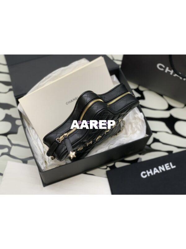 Replica Chanel 24C Star Handbag AS4579 Lambskin Gold hardware Black 4