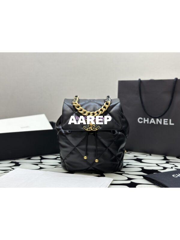 Replica Chanel 19 Backpack in Lambskin AS4223 Black