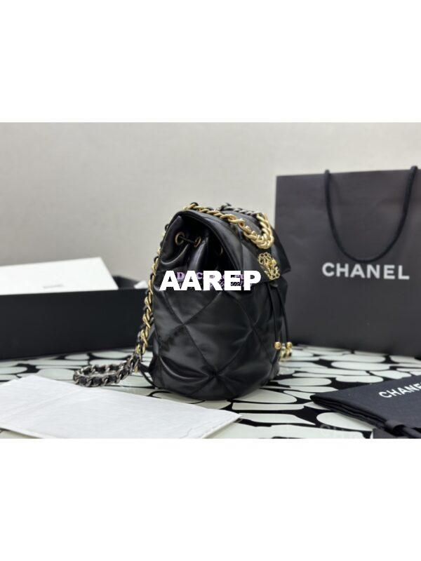Replica Chanel 19 Backpack in Lambskin AS4223 Black 2