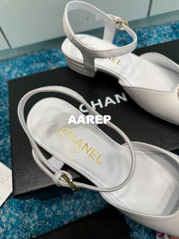 Replica Chanel 25C Mary Janes Slingback Flats Lambskin and Grossgrain Toe G46270 Black 8