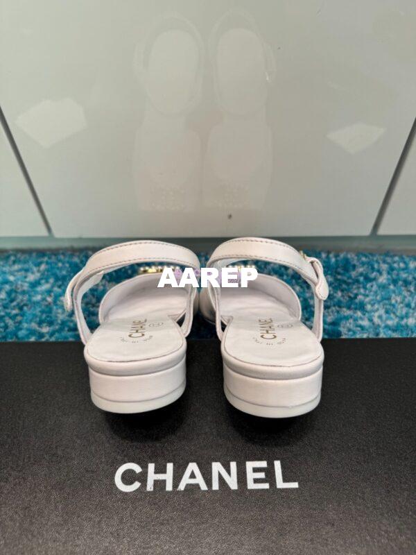 Replica Chanel 25C Mary Janes Slingback Flats Lambskin and Grossgrain Toe G46270 Black 10