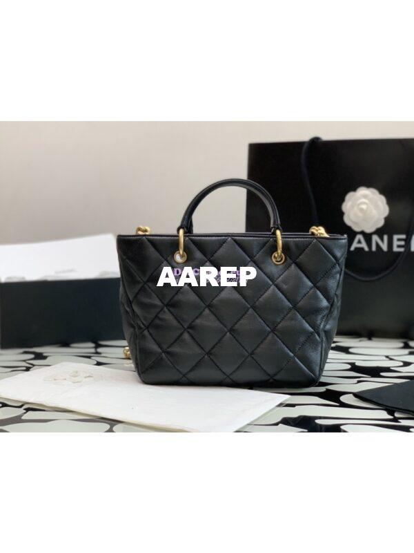 Replica Chanel 23B Shiny Lambskin Tote Bag AS4188 5
