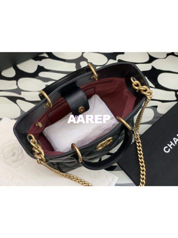 Replica Chanel 23B Shiny Lambskin Tote Bag AS4188 6