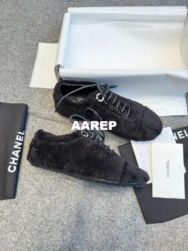 Replica Chanel 25SS Lace-Up Shoes in Fabric G46201 Black 8
