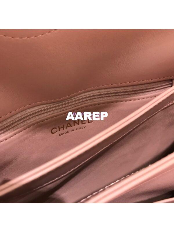 Replica Chanel Small Trendy CC A92236 Pink Flap Bag With Metal Plate 12