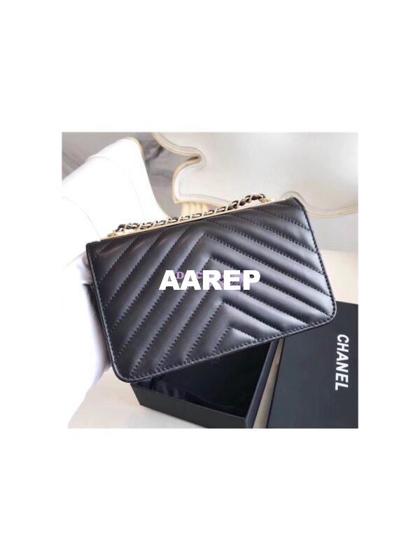 Replica Chanel Trendy CC Wallet On Chain bag A80982 black 4