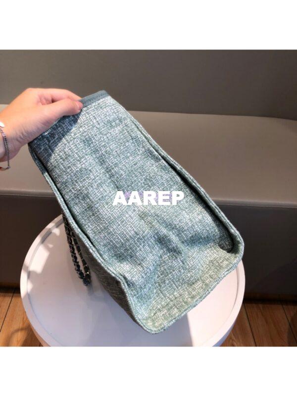 Replica Chanel A66942 Large Toile Deauville Shopping Bag in Green Jacquard 8