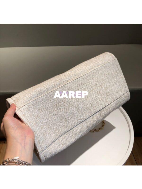 Replica Chanel A66942 Large Toile Deauville Shopping Bag in Gold 7