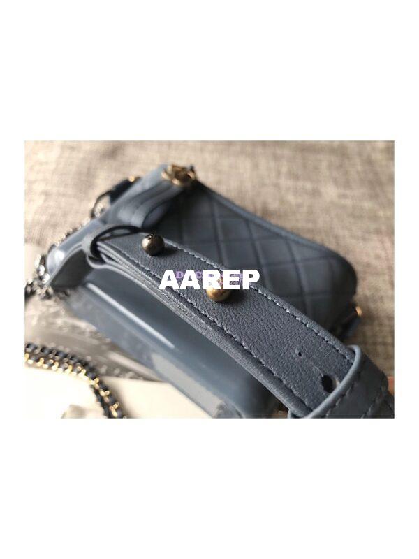 Replica Chanel's Gabrielle Hobo Bag Goatskin, Patent Goatskin Blue 5