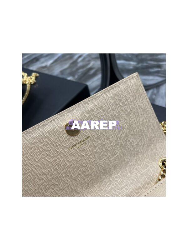Replica YSL Saint Laurent Kate small chain bag in grain de poudre embossed leather 469390 Beige 8