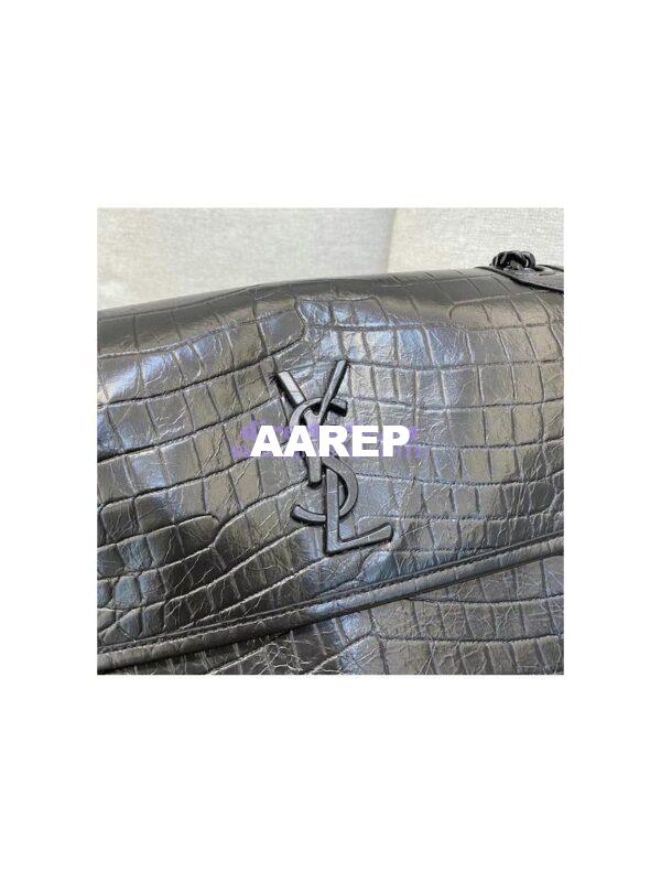 Replica YSL Saint Laurent Niki Medium Chain Bag Crocodile-embossed Leather 633151 6