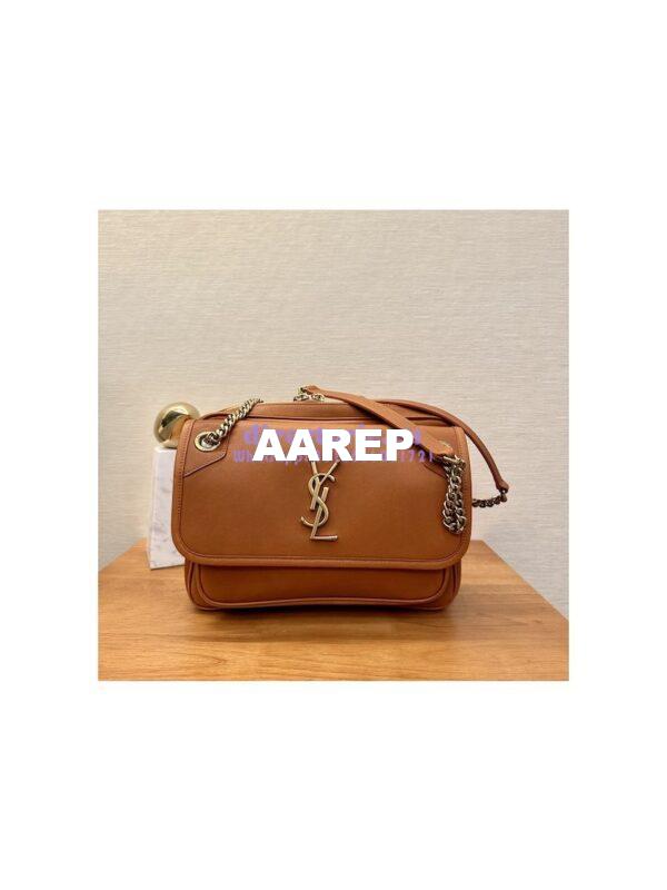 Replica YSL Saint Laurent Niki Camera Bag In Smooth Leather 712520 Vintage Cognac 3
