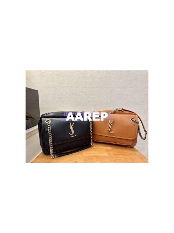 Replica YSL Saint Laurent Niki Camera Bag In Smooth Leather 712520 Vintage Cognac 4