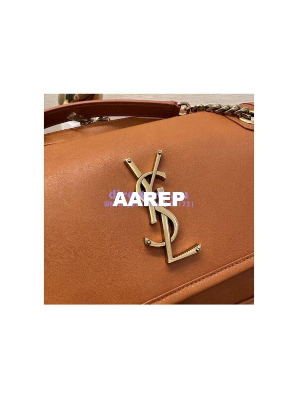Replica YSL Saint Laurent Niki Camera Bag In Smooth Leather 712520 Vintage Cognac 7