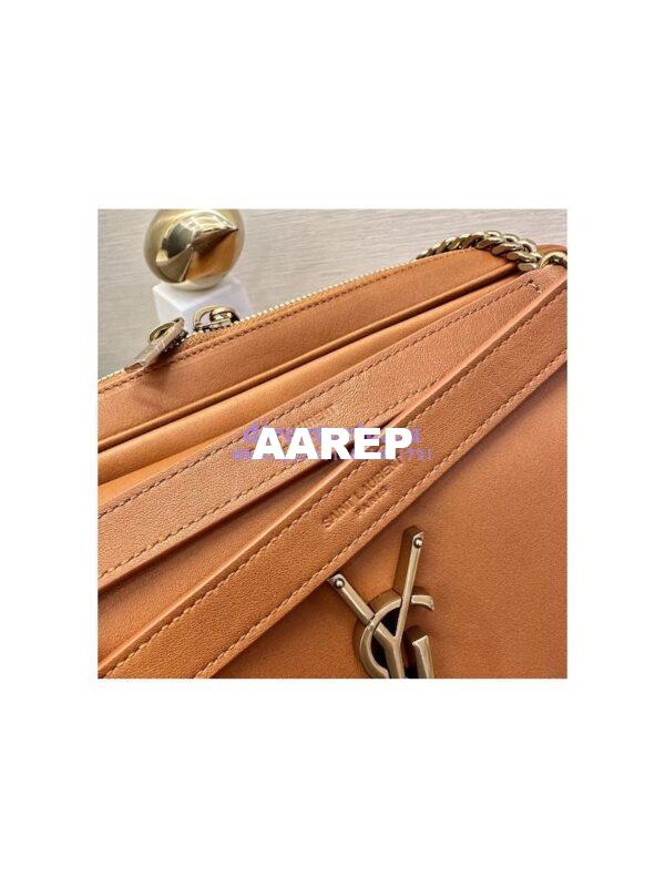 Replica YSL Saint Laurent Niki Camera Bag In Smooth Leather 712520 Vintage Cognac 9