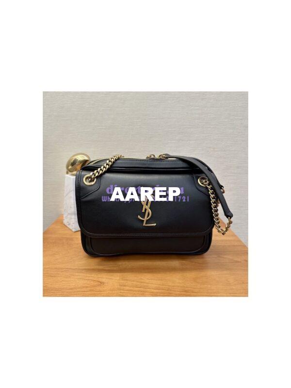 Replica YSL Saint Laurent Niki Camera Bag In Smooth Leather 712520 Black 4
