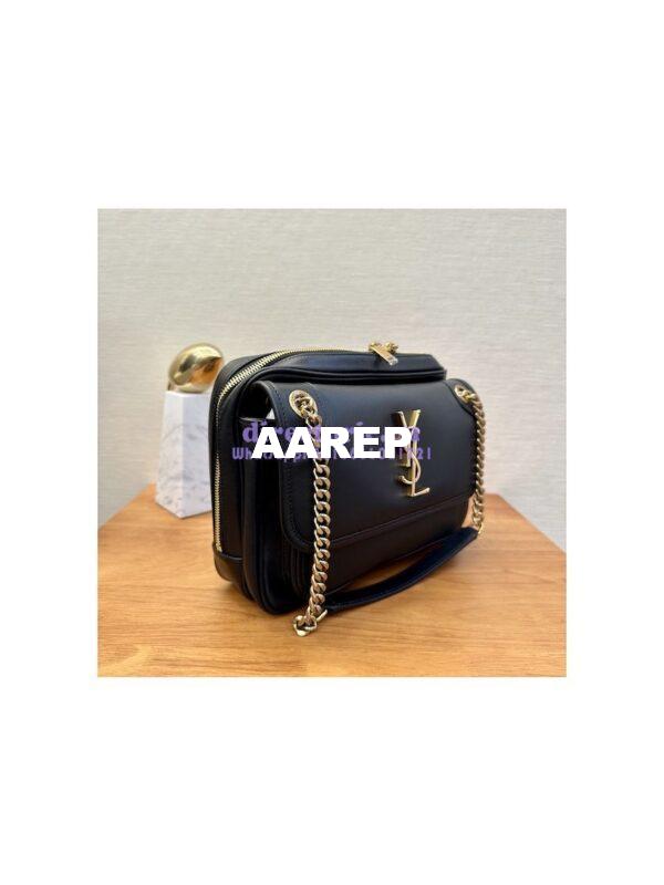 Replica YSL Saint Laurent Niki Camera Bag In Smooth Leather 712520 Black 5