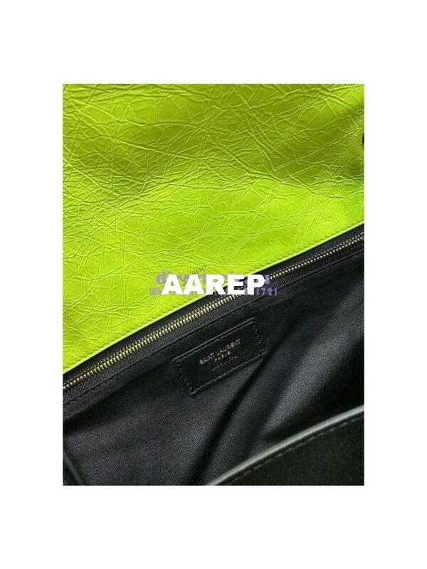 Replica YSL Saint Laurent Niki Medium Chain Bag In Crinkled Lambskin 633158 Neon Yellow 12