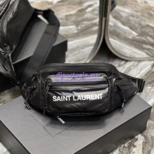 Replica YSL Saint Laurent Nuxx crossbody bag in nylon 581375 black
