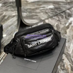 Replica YSL Saint Laurent Nuxx crossbody bag in nylon 581375 black 2