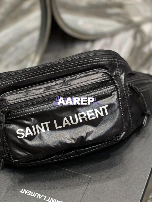 Replica YSL Saint Laurent Nuxx crossbody bag in nylon 581375 black 5