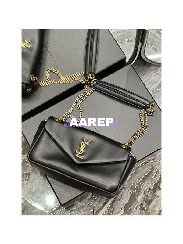 Replica Saint Laurent YSL Calypso In Lambskin 734153 Black 7