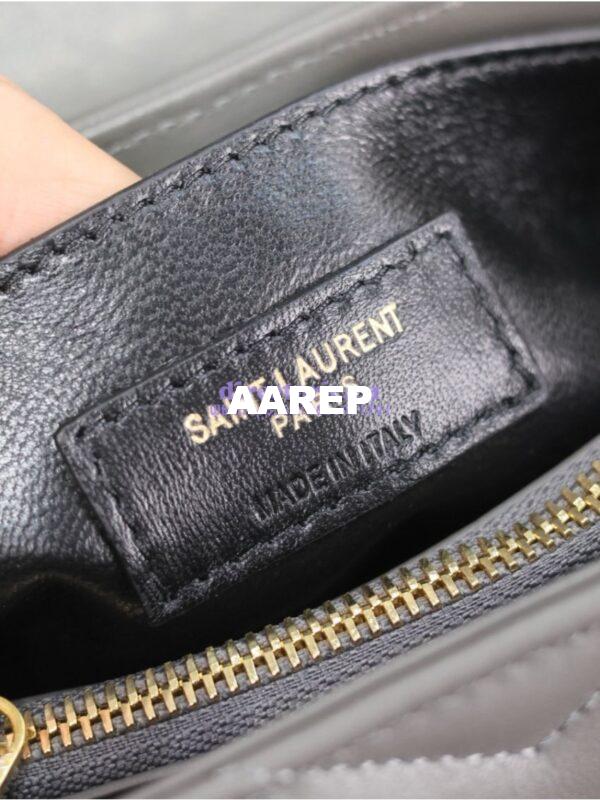 Replica Yves Saint Laurent YSL Loulou Small In Matelassé “Y” Leather Grey 494699 12