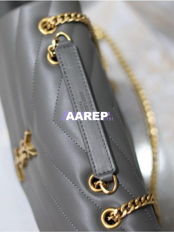 Replica Yves Saint Laurent YSL Loulou Small In Matelassé “Y” Leather Grey 494699 13